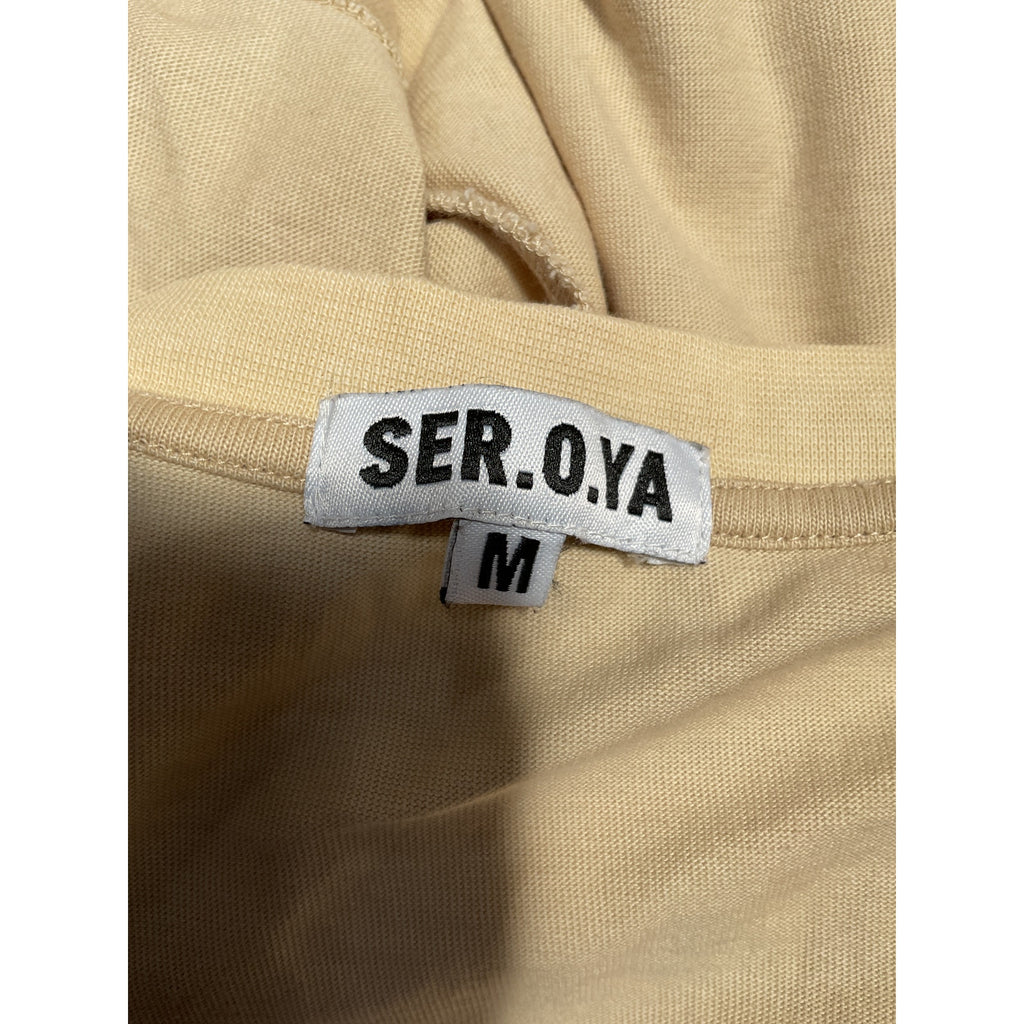 Ser.O.Ya 'Caroline' Tan Cut Out T-Shirt Size M