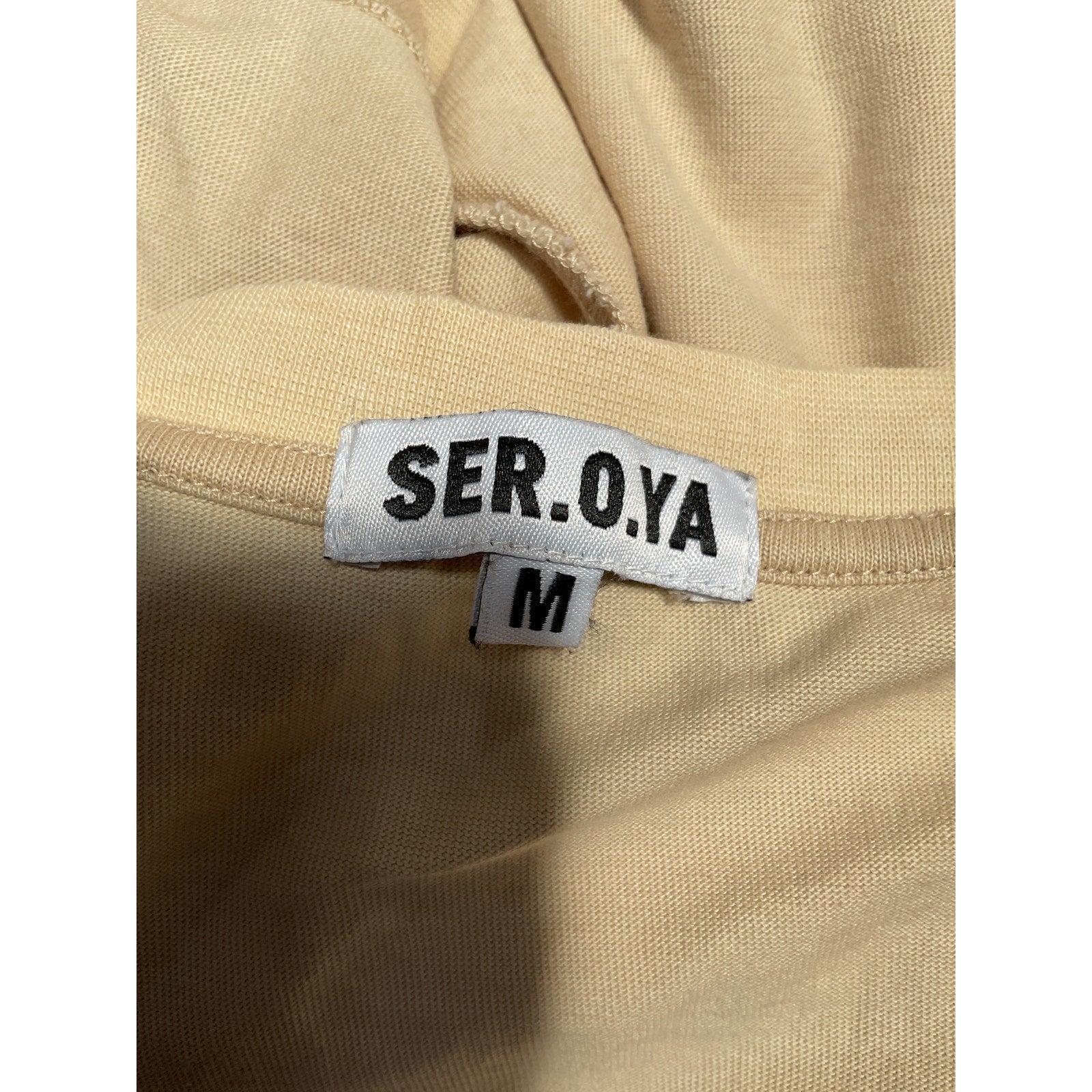 Ser.O.Ya 'Caroline' Tan Cut Out T-Shirt Size M