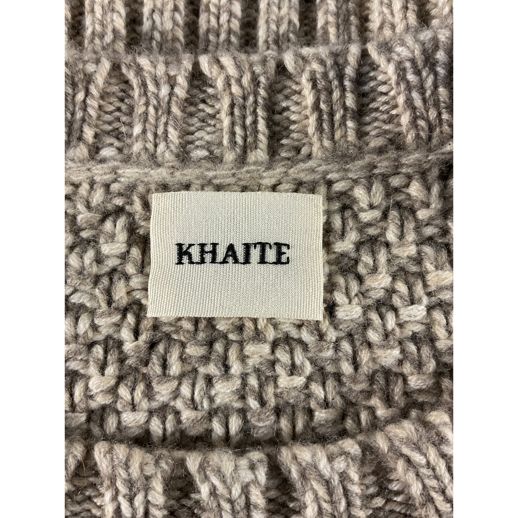 Khaite 'Tabi' Beige Oversized Fair Crewneck Sweater Size S