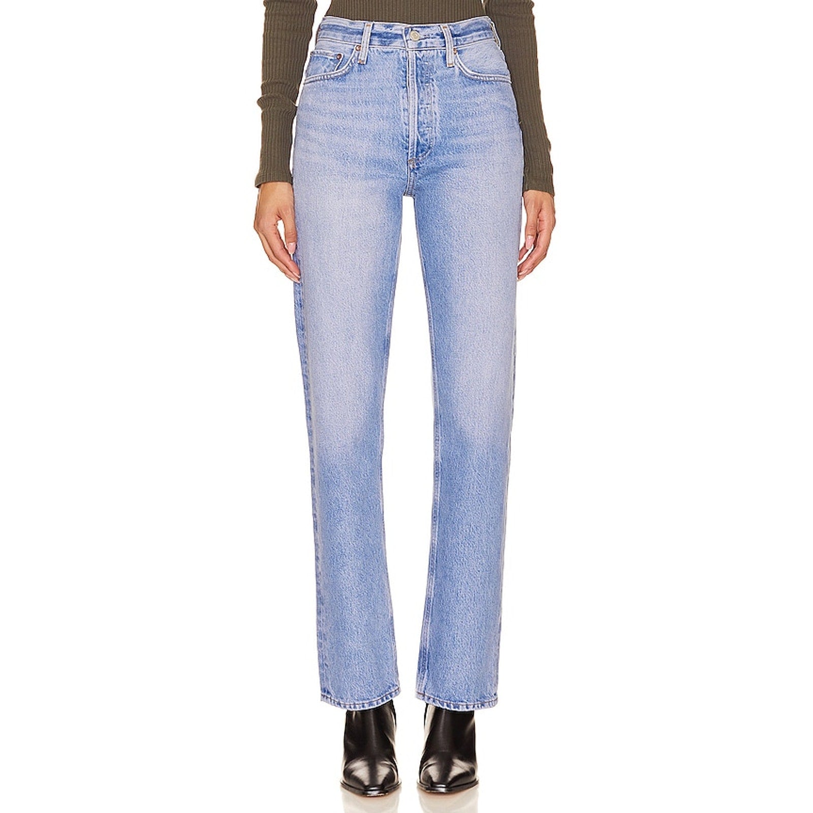 Agolde '90's' Blue Pinch Waist Straight Denim Jean Size 23