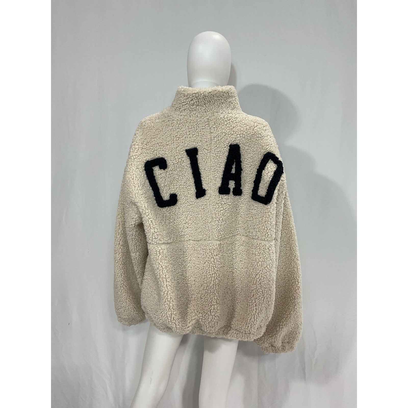 Lpa 'Ciao' White Pullover Faux Fur Sweater Size XXL
