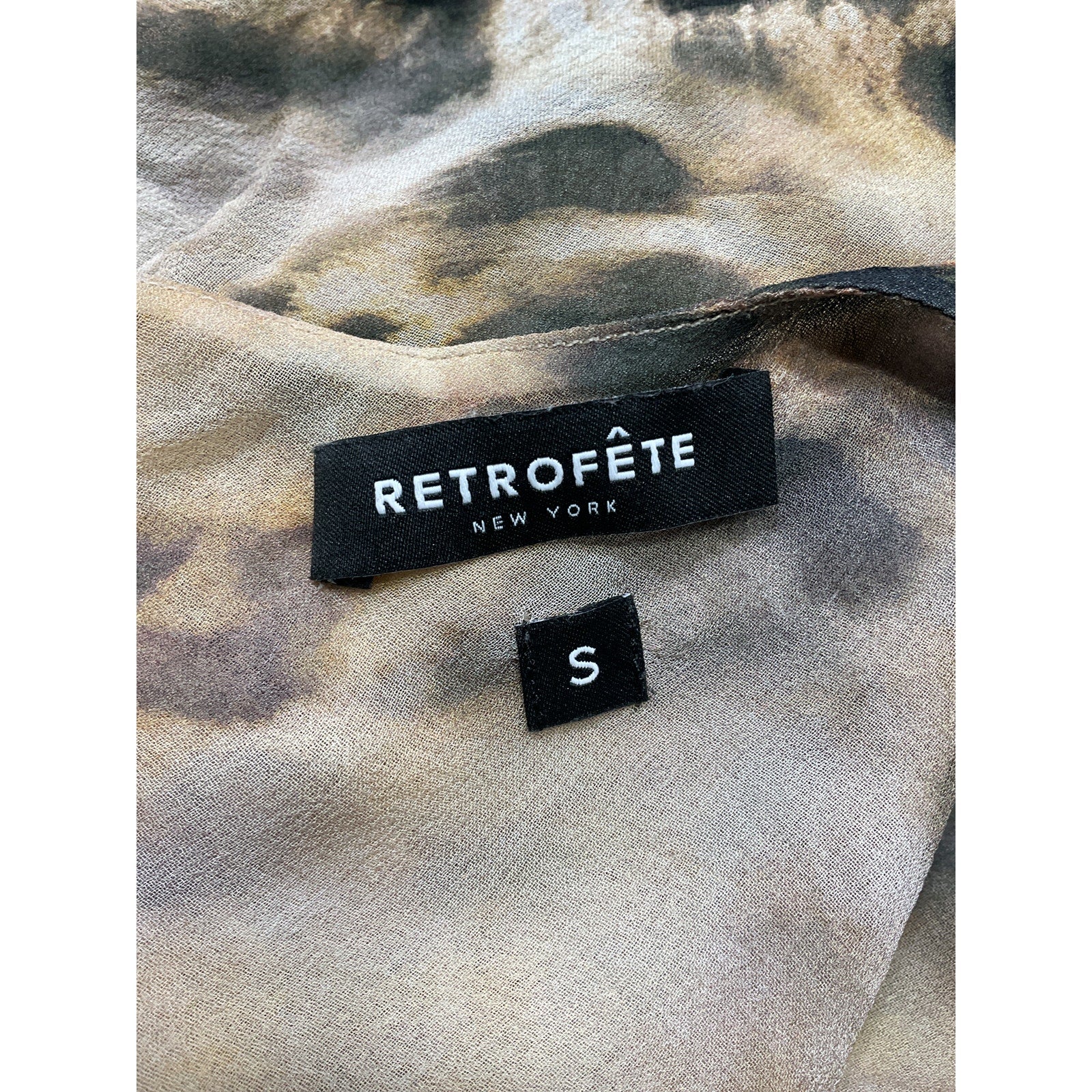 Retrofete 'Akira' Tan Off Shoulder Top Size S