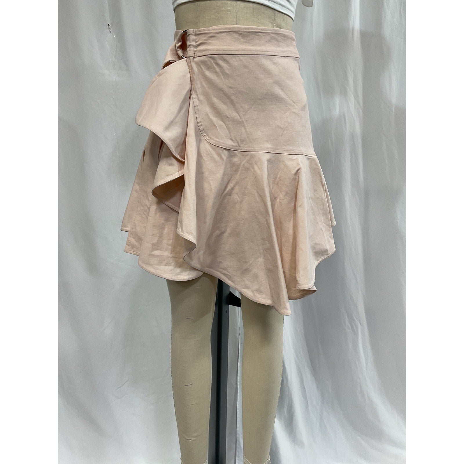 A.L.C. 'Amalie' Pink Linen Denim Wrap Skirt Size 2 - NWT