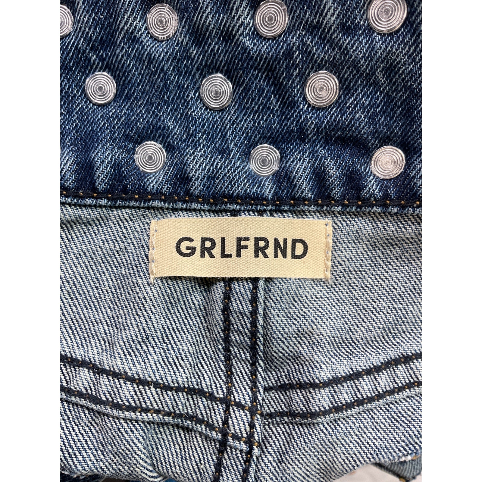 Grlfrnd 'Adela' Blue Low Rise Mini Skirt Size 24