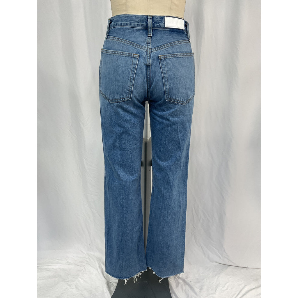 Re/Done '90S' Blue Cotton High Rise Loose Jeans Size 26