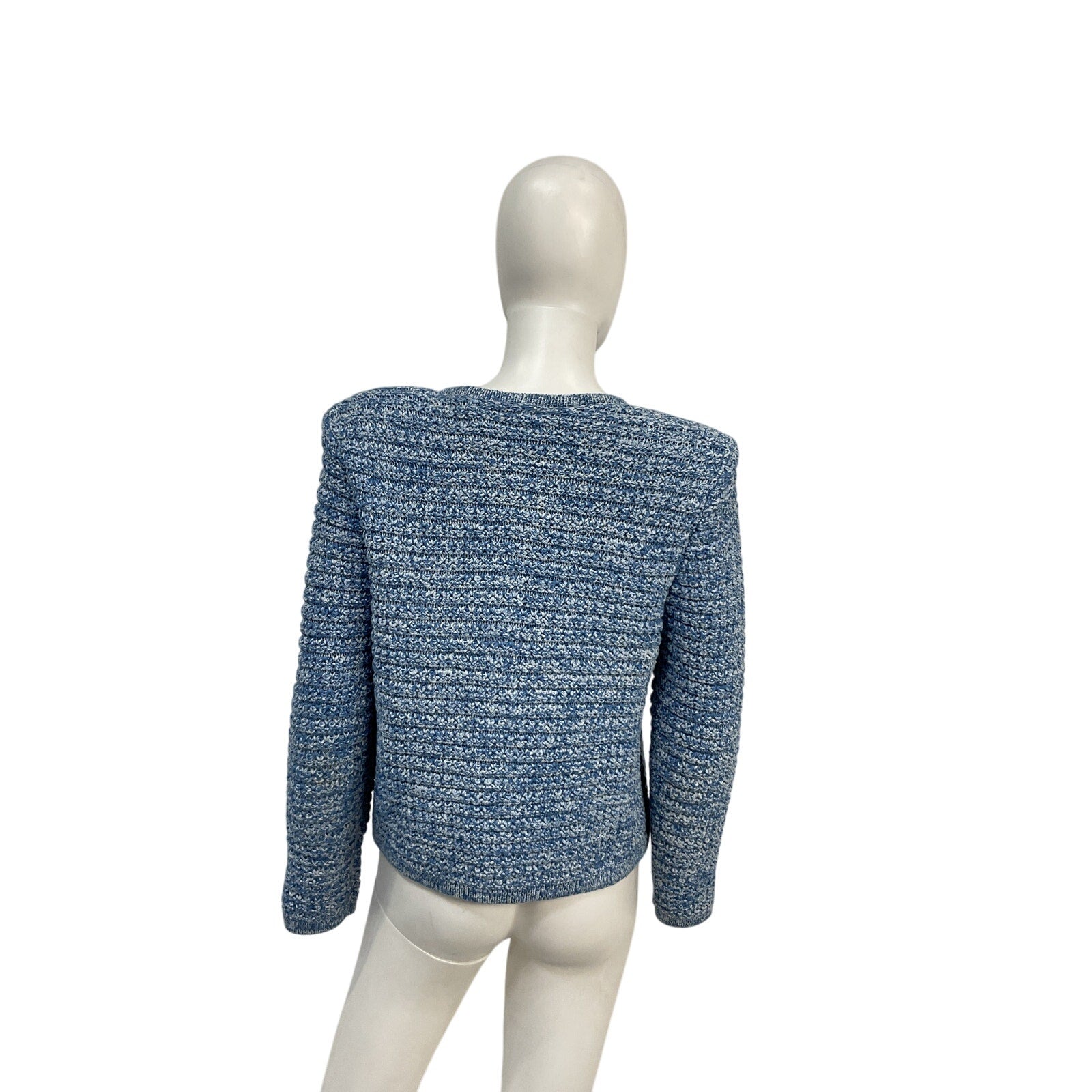 Ba&Sh 'Guspa' Blue Cotton Cardigan Size 2