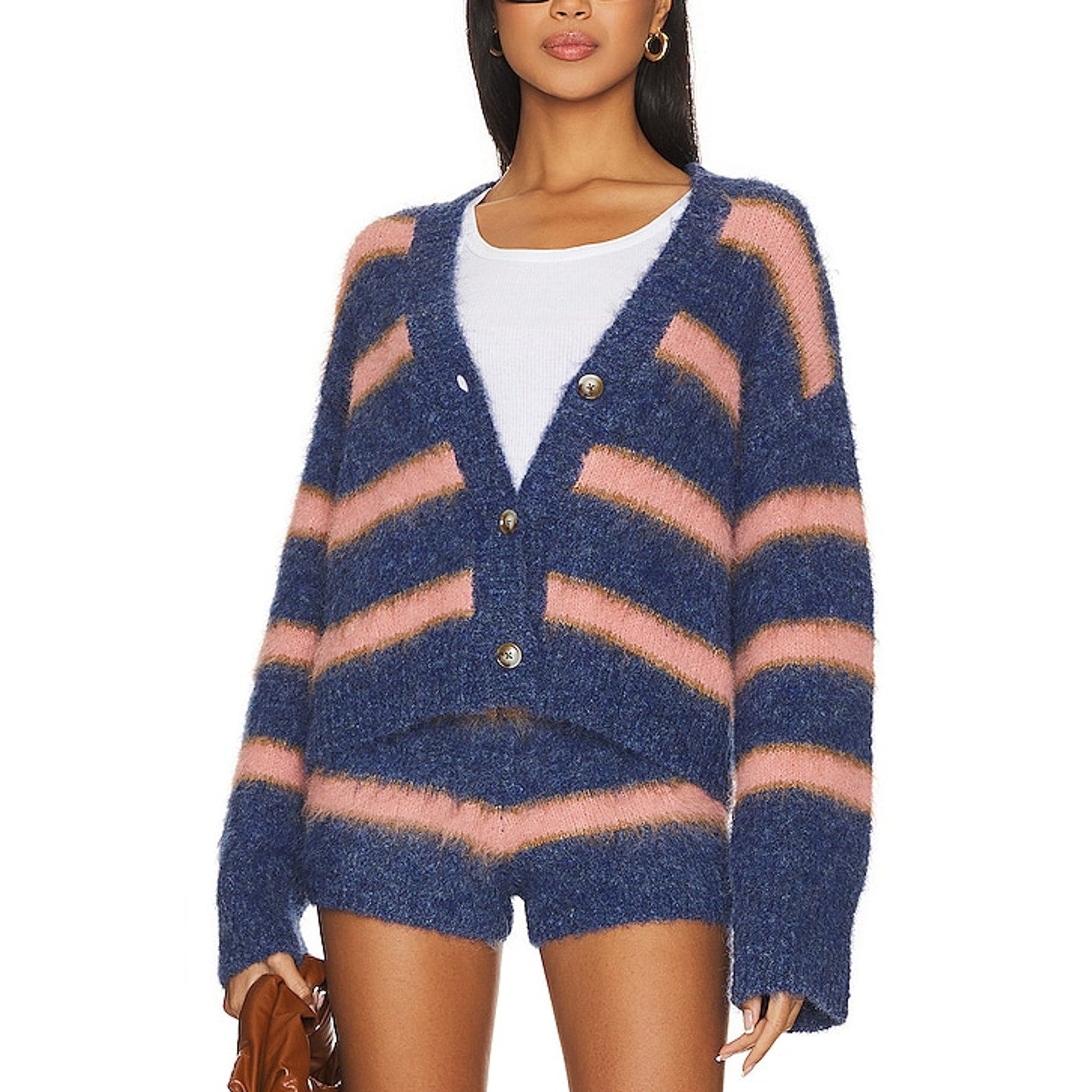 L*Space 'Montauk' Blue Polyester Cardigan Size S
