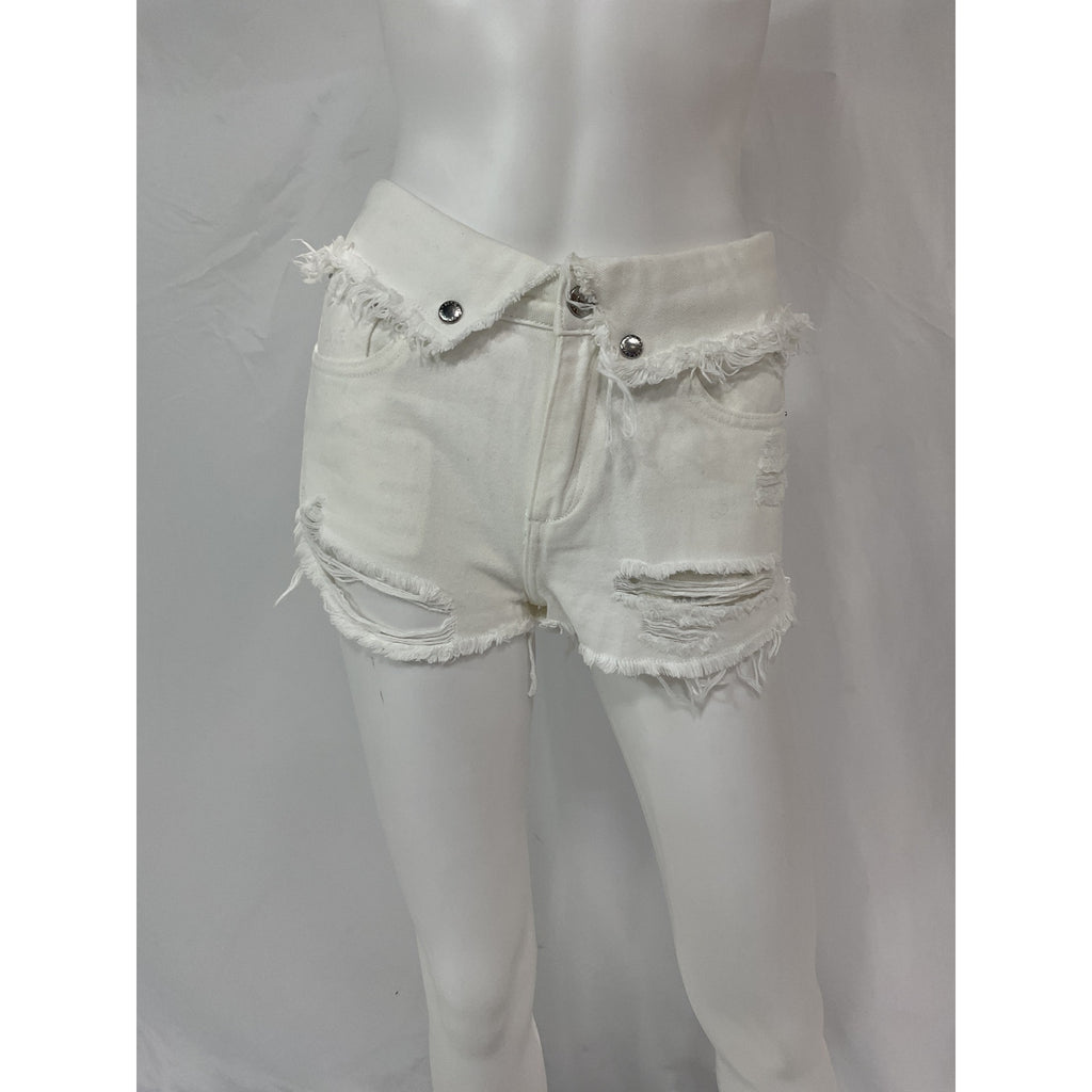 Ser.O.Ya 'Mason' White Denim Jean Shorts Size 25