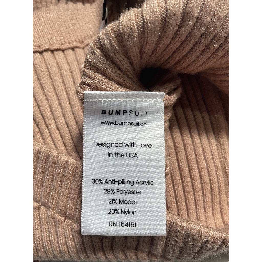 Bumpsuit 'Cozy' Tan Knit Flare Pant Size XS