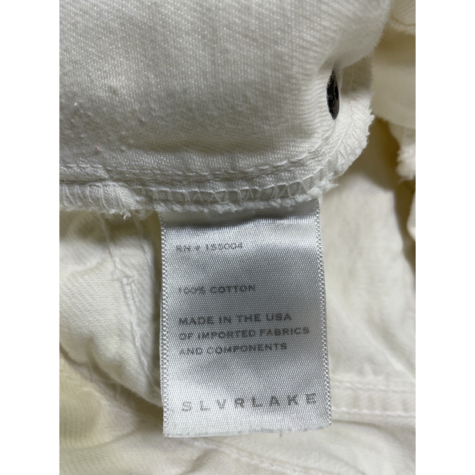 Slvrlake 'Frankie' White Cotton Denim Jean Size 29