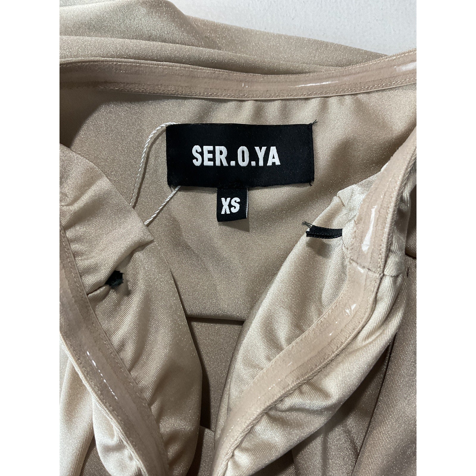 Ser.O.Ya 'Debbi' Gold Nylon Strapless Top Size XS