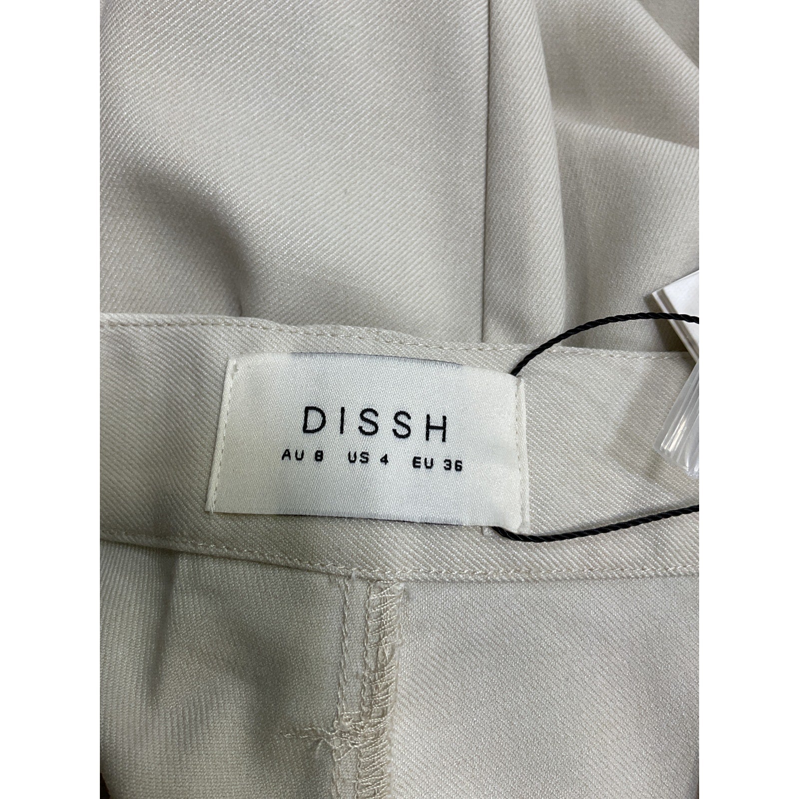 Dissh 'Eden' Beige Polyester Plaster Tailored Pant Size 4 - NWT