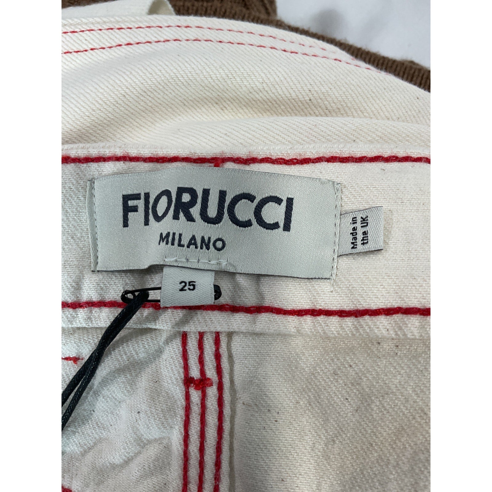 Fiorucci 'Carpenter' White Denim Jeans  Size 25 - NWT