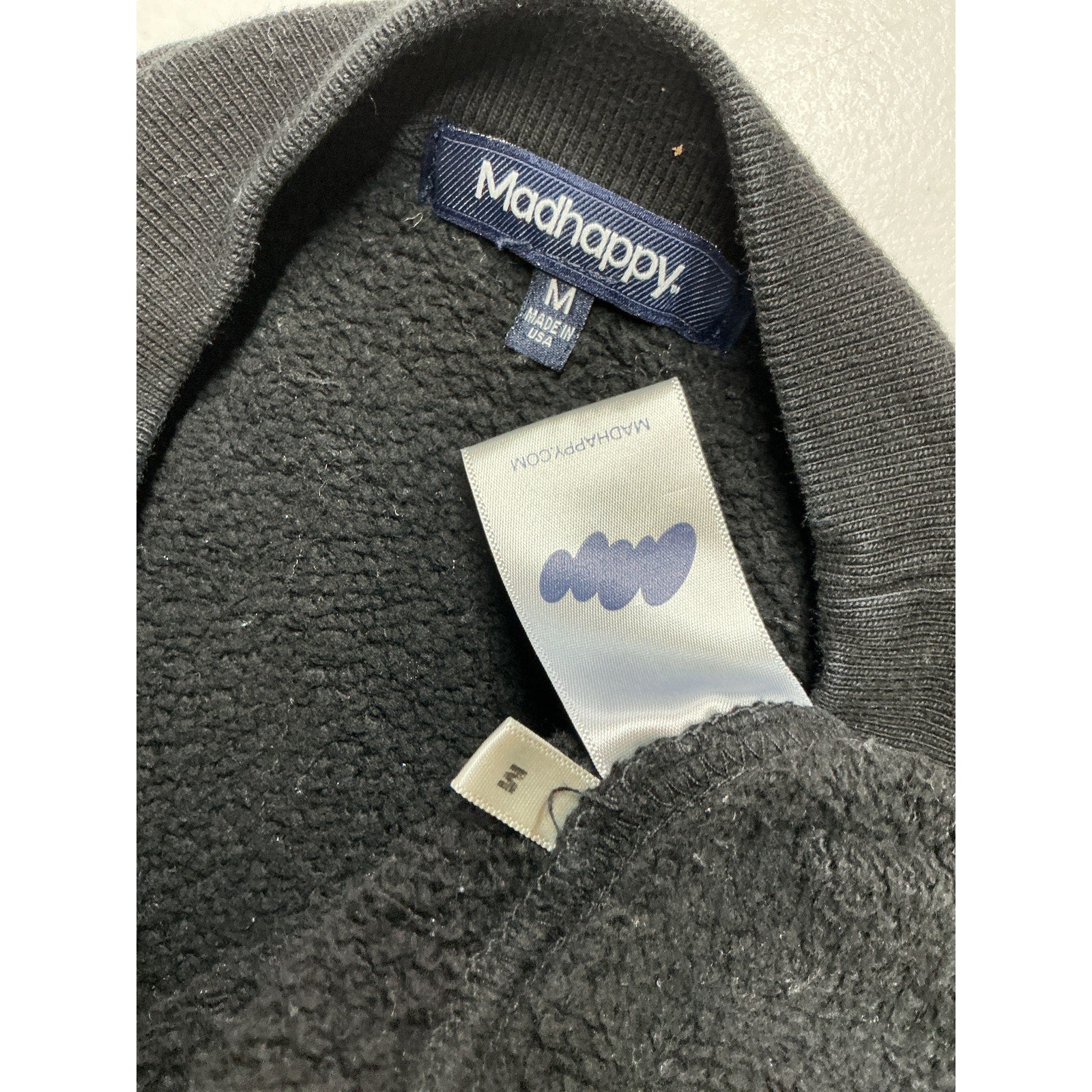 Madhappy 'Classics' Black Fleece Crewneck Sweatshirt Size M