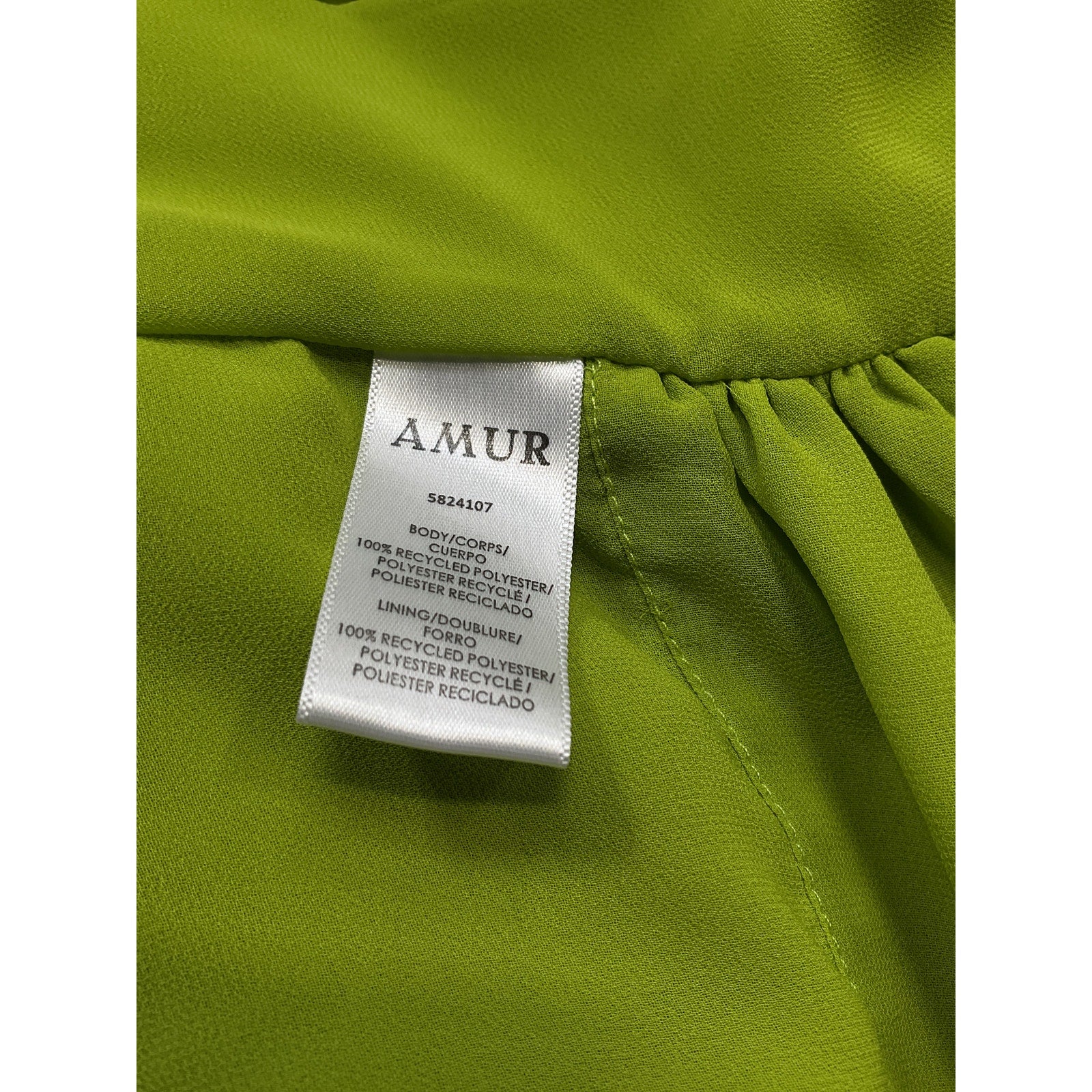 Amur 'Mockneck' Green Long Sleeve Backless Bow Blouse Size 0
