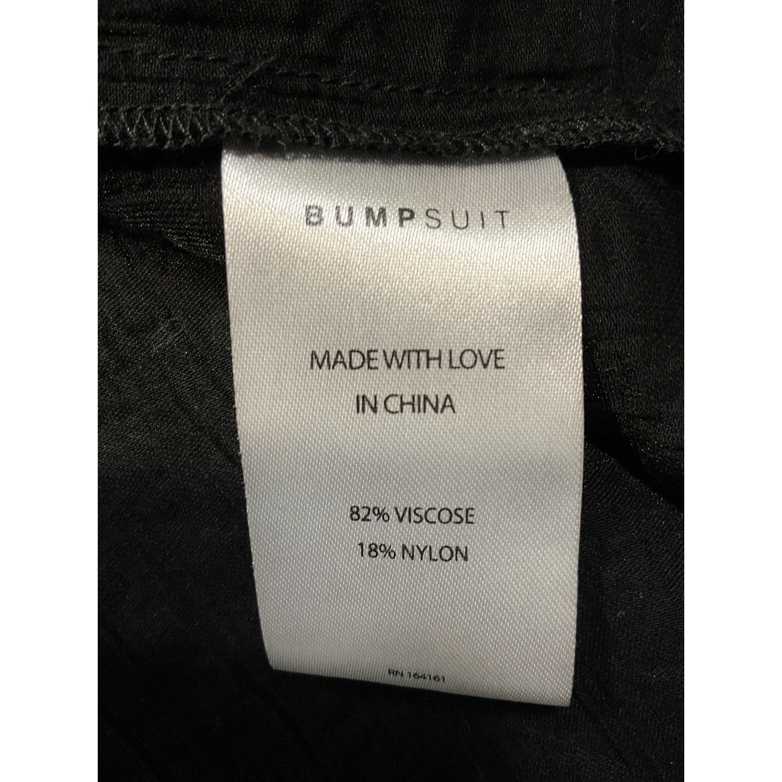 Bumpsuit 'Shirred' Black Puff Sleeve Off Shoulder Dress Size M