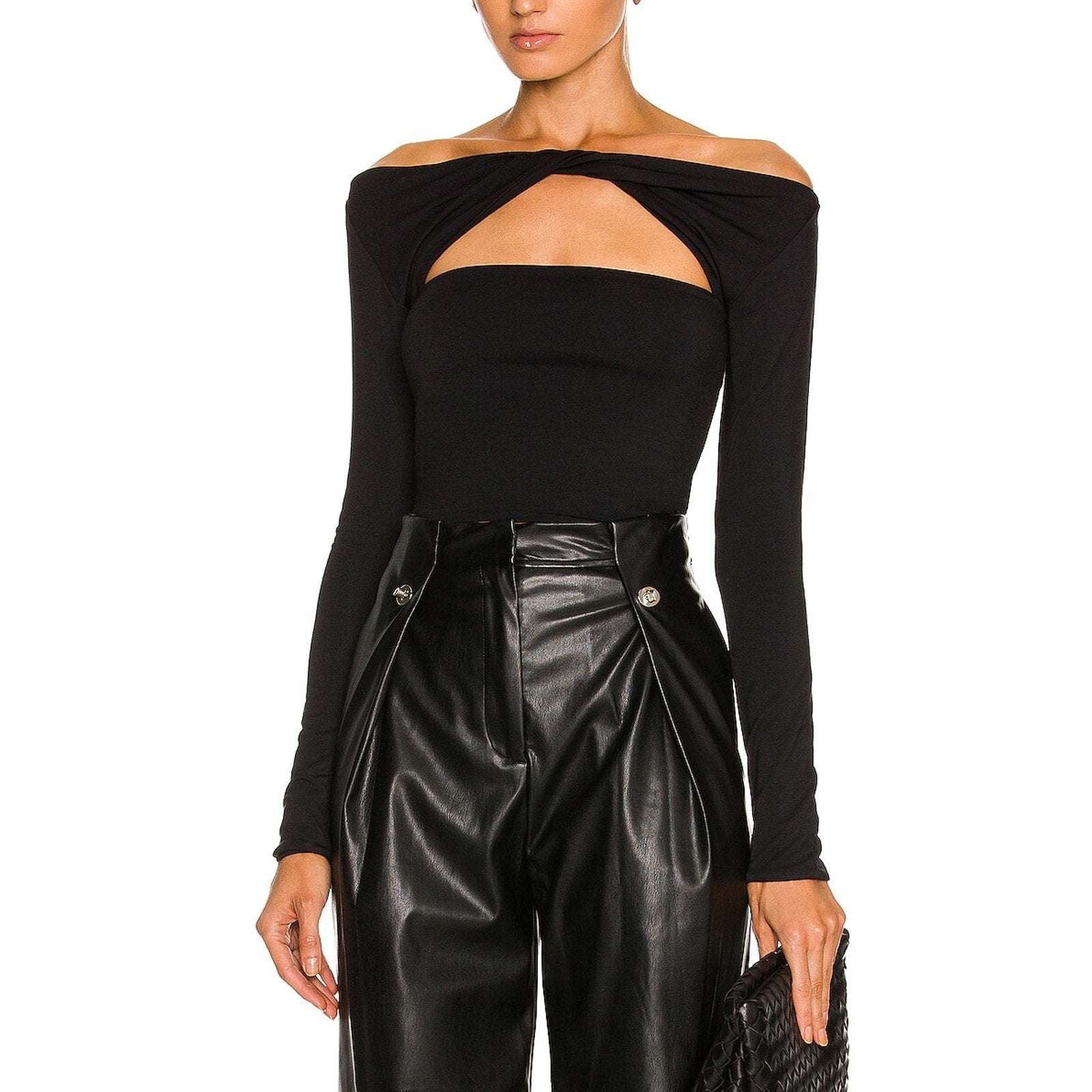 Ser.O.Ya 'Artemis' Black Modal Top Size XS