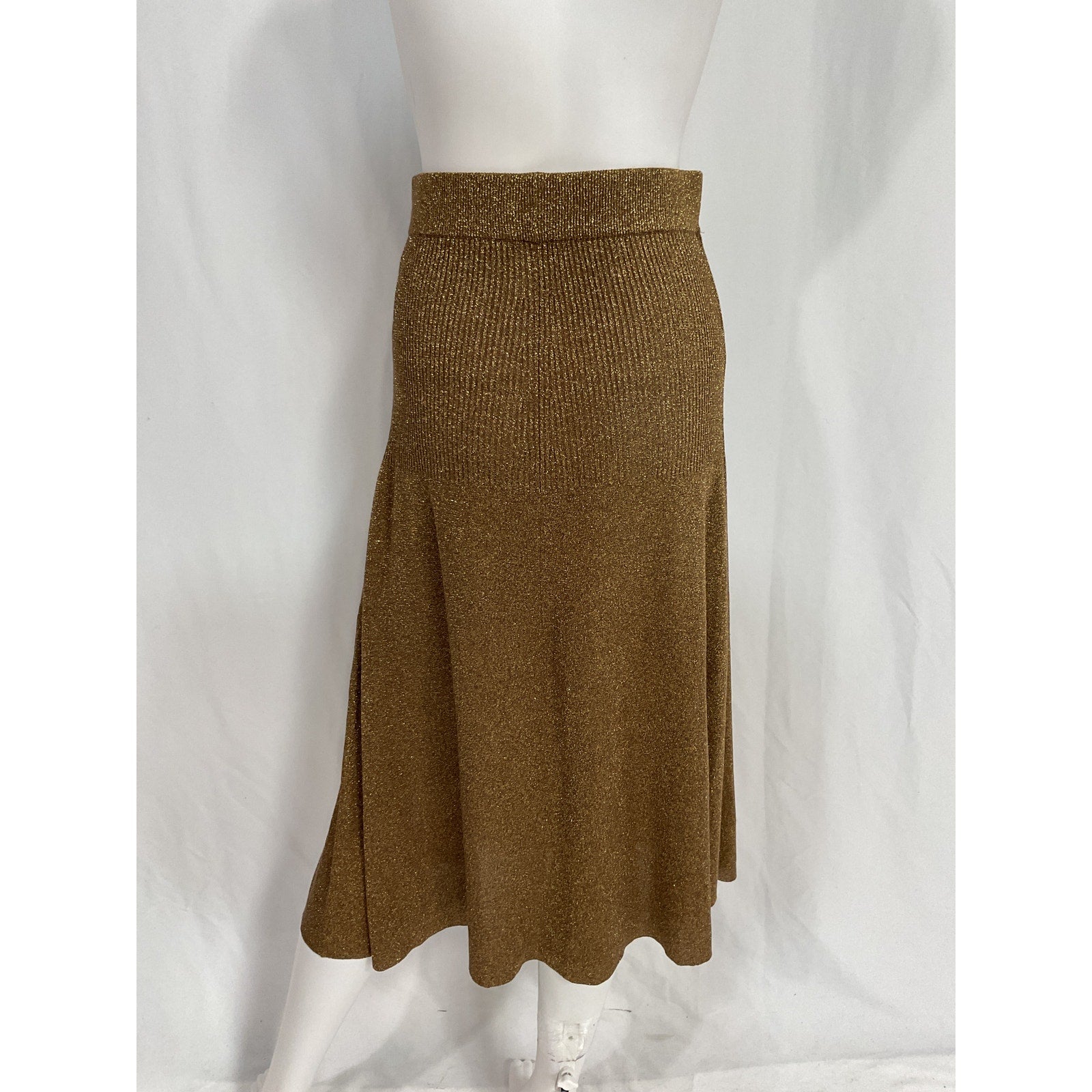 Joseph 'Lurex' Brown Midi Skirt Size XS