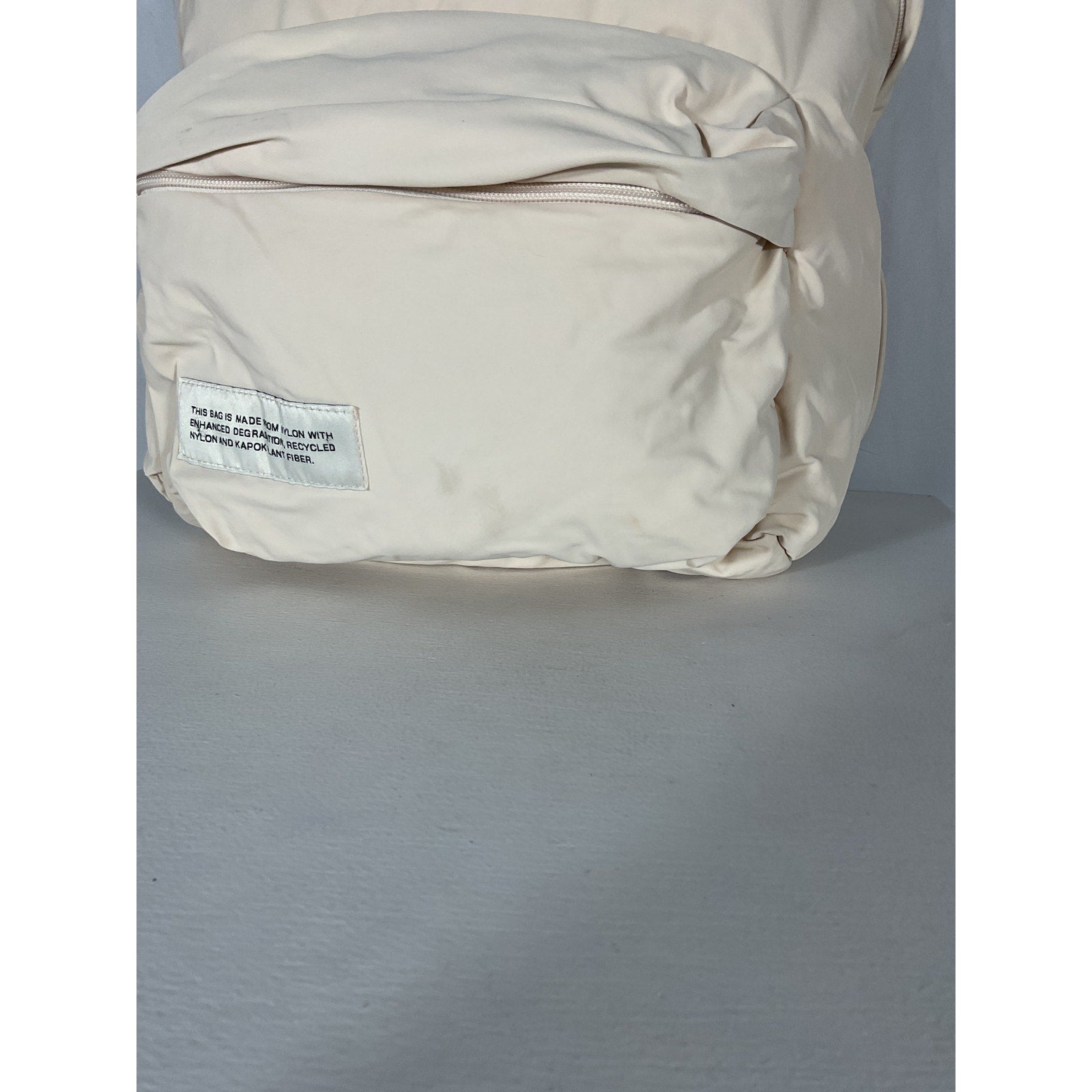 Pangaia Padded Tan Nylon Backpack