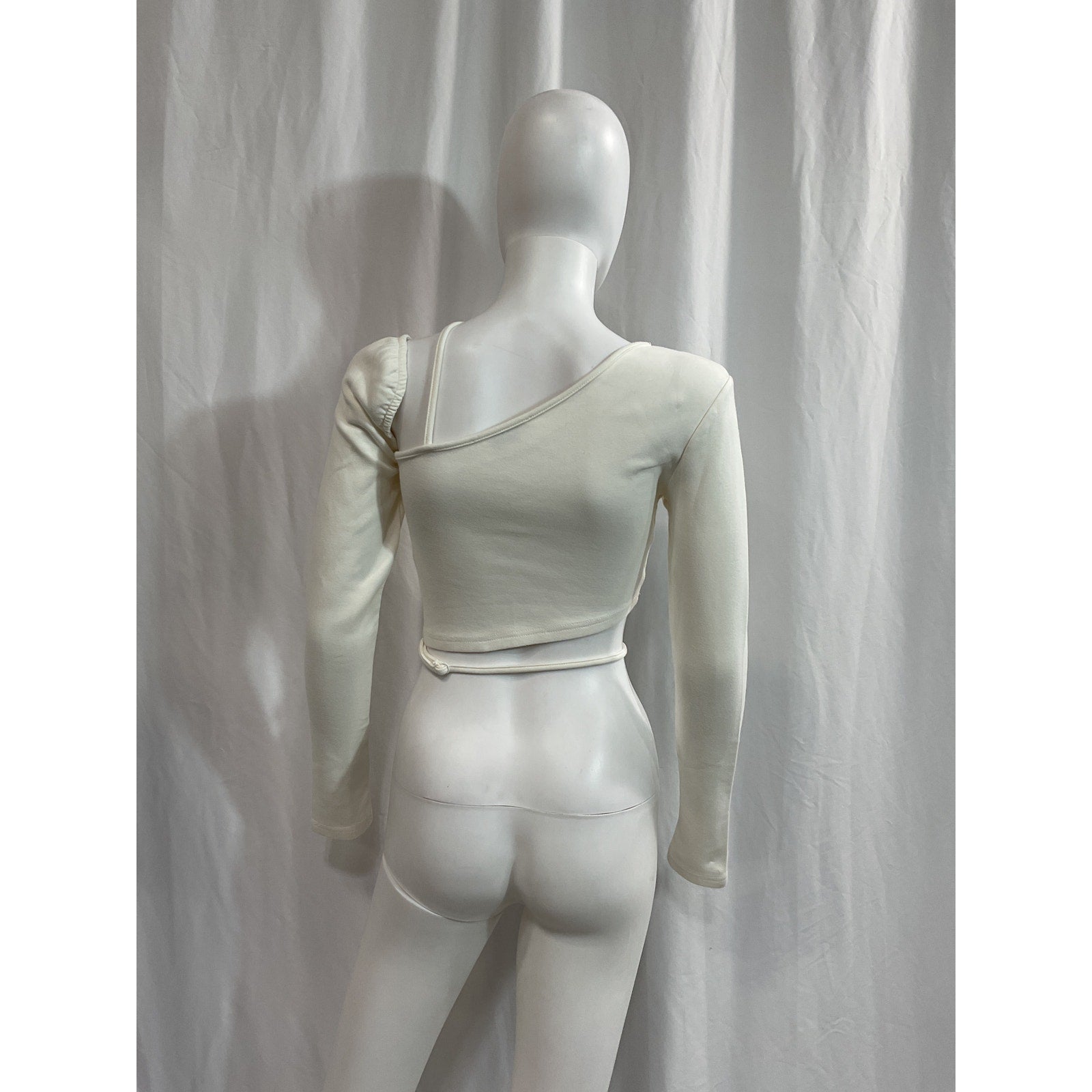 Atoir 'Promise Me' White Ponte Crop Top Size S