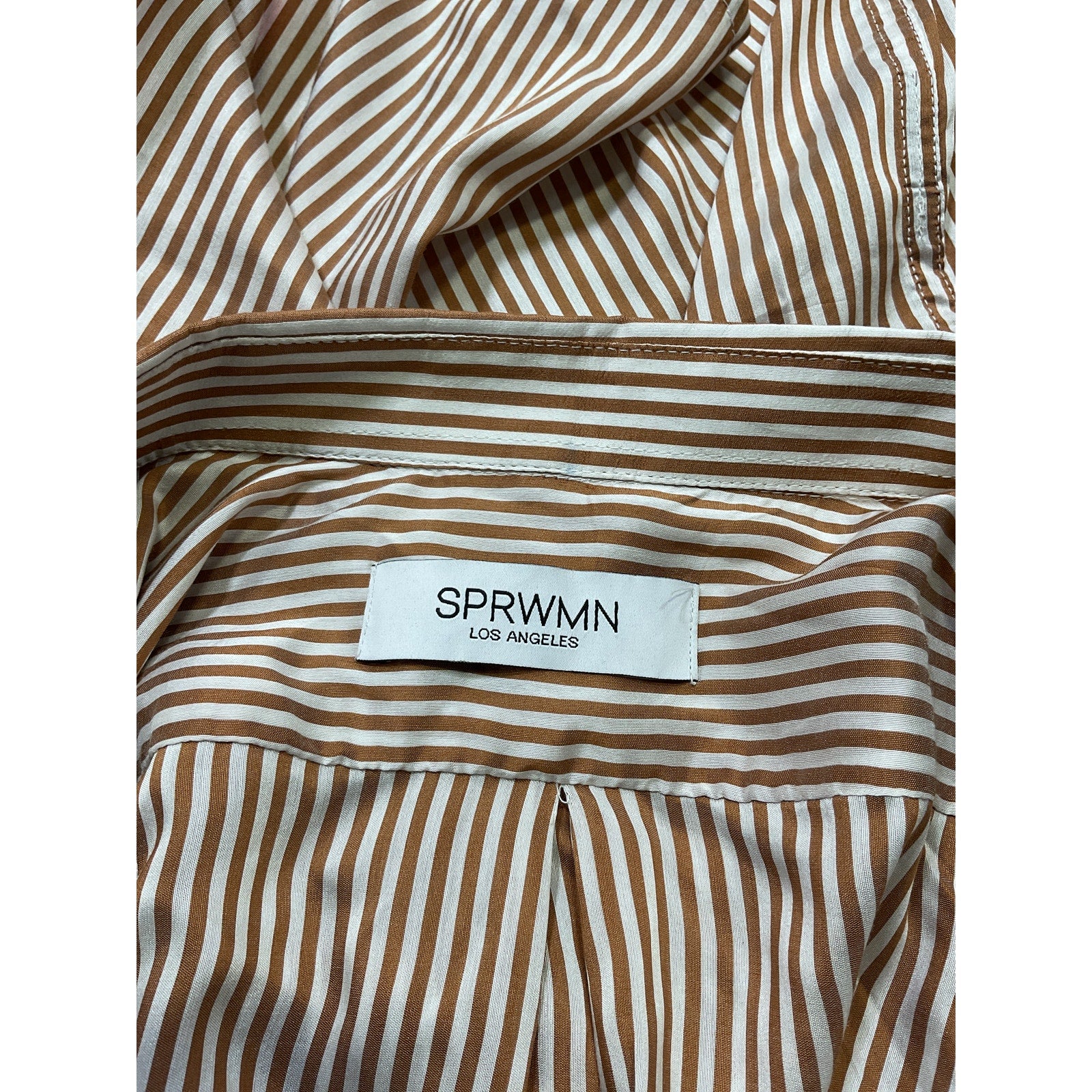 Sprwmn 'Oversized' Brown Shirt Size XS