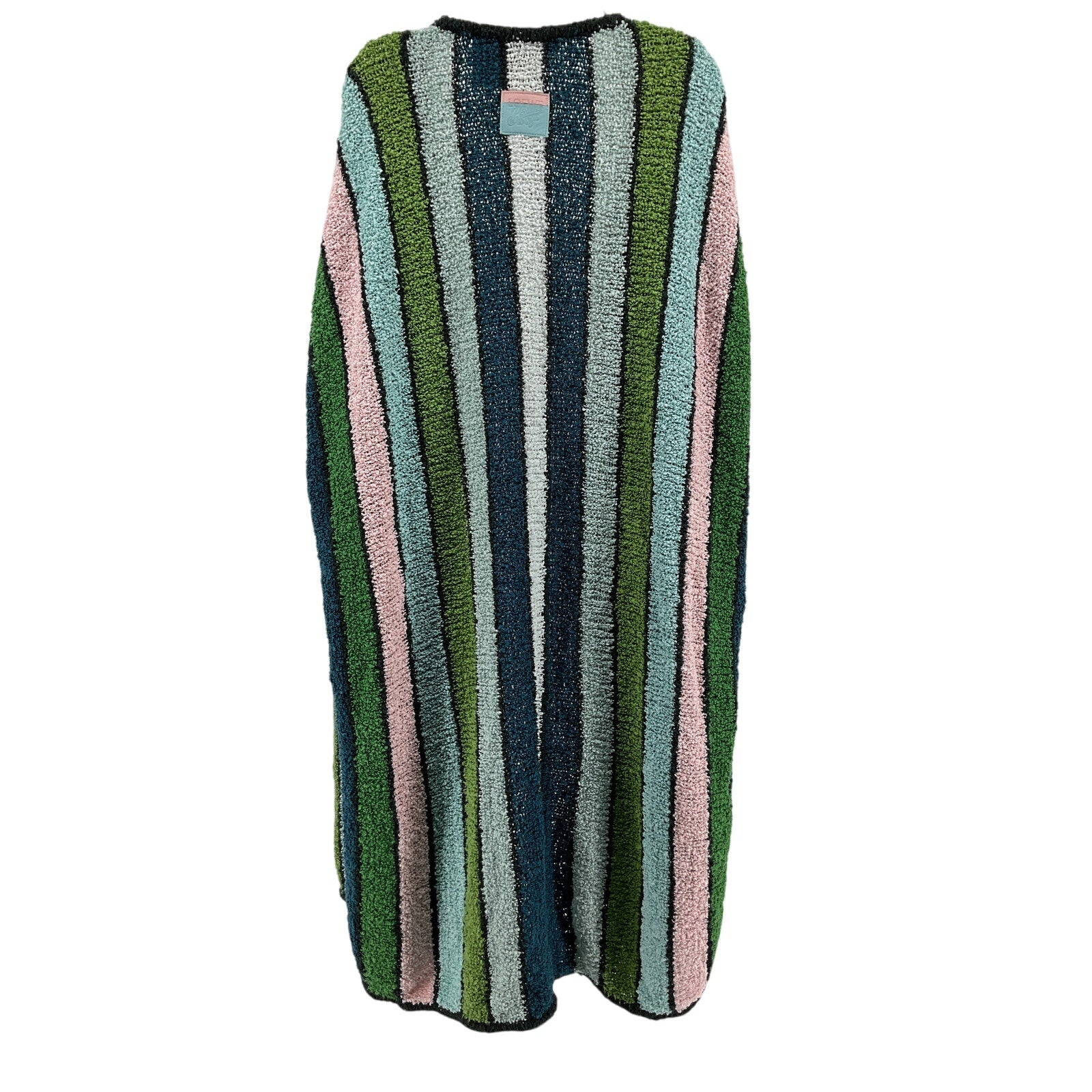 Loewe Stripe Belted Green Cotton Cardigan Size M