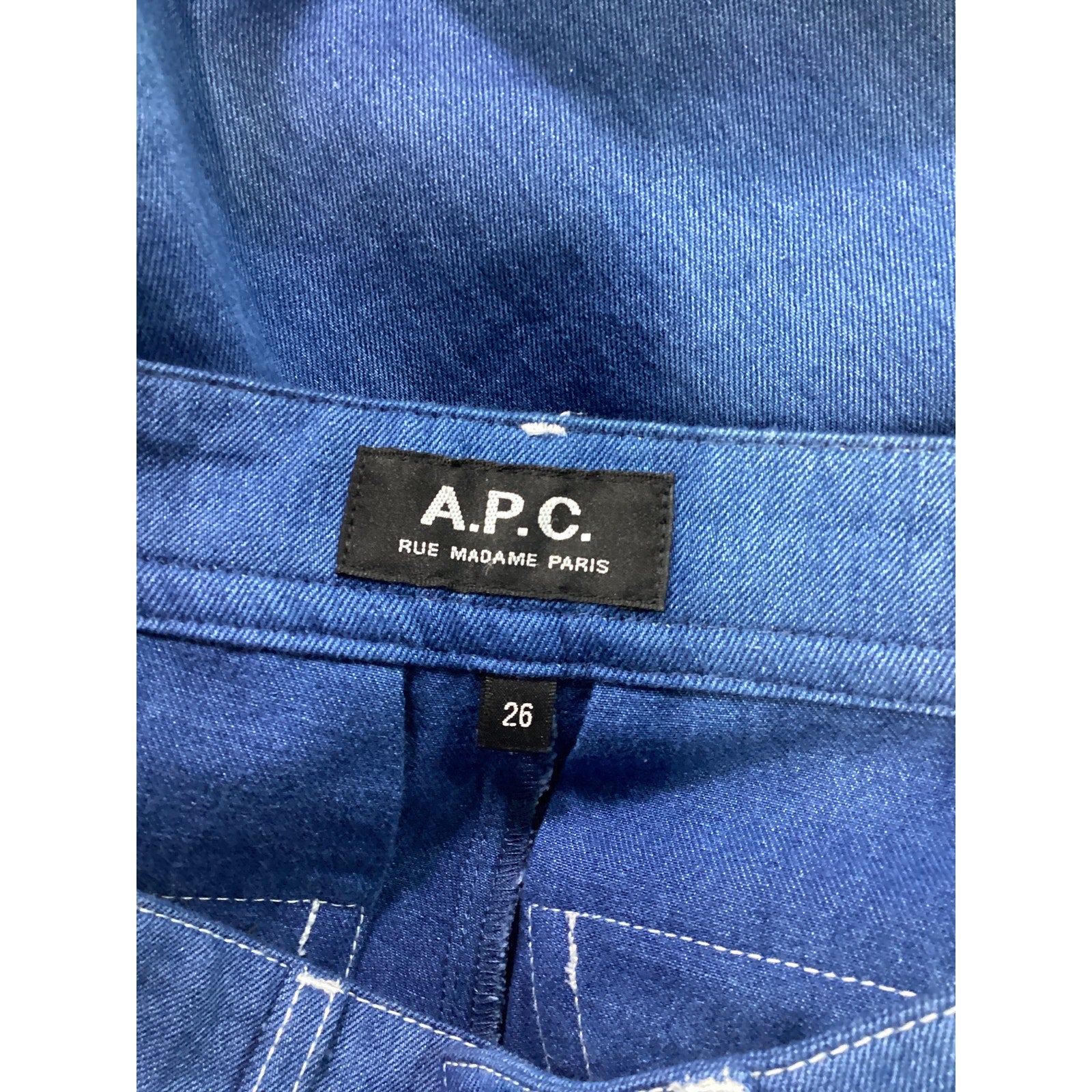 A.P.C. Mid-Rise Blue Wide Leg Denim Jeans Size 26