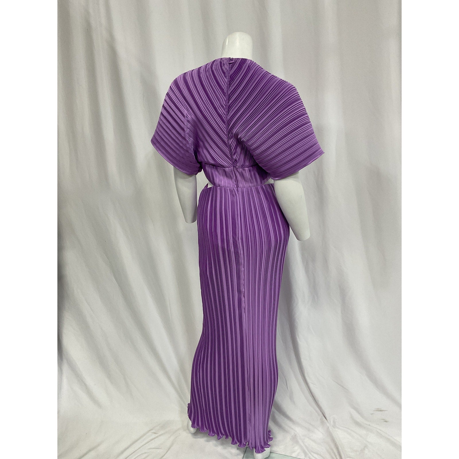 Aiifos 'Esther' Purple Plunge Neck Dress Size 0