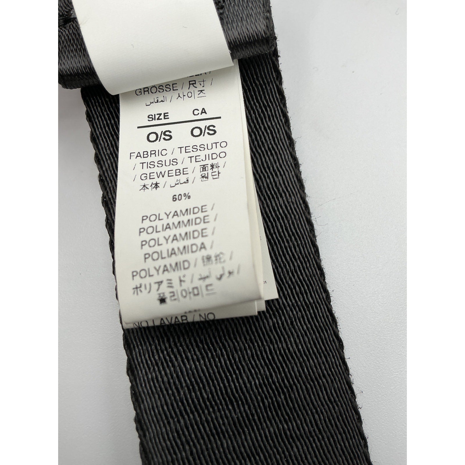 Off-White Classic Black Polyamide Industrial Belt Size OS