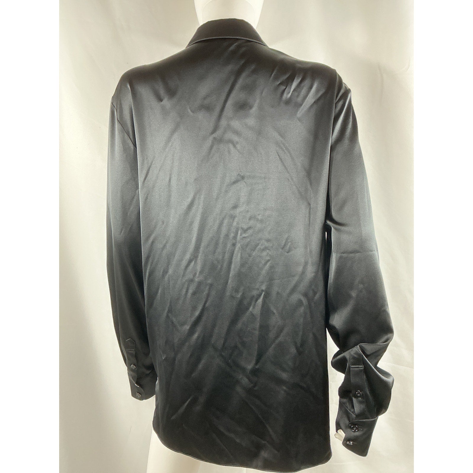 Ser.O.Ya 'Antoni' Black Silk Button Down Size XS