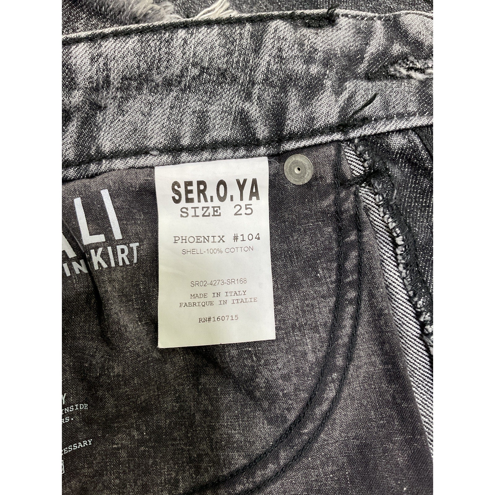 Ser.O.Ya 'Alli' Grey Cotton Skirt Size 25