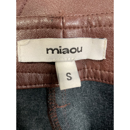 Miaou 'Junior' Brown Faux Leather Pant Size S