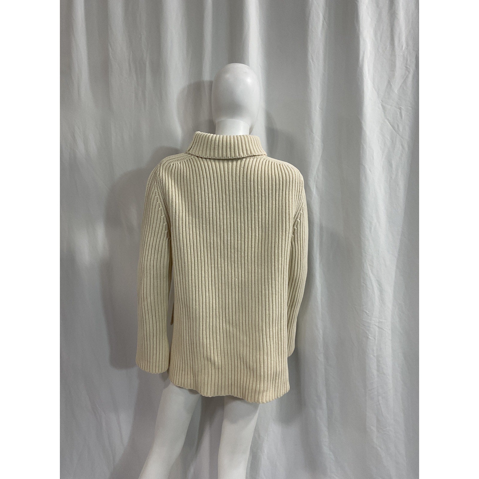 Joseph 'Relaxed' White Wool Turtleneck Sweater Size M