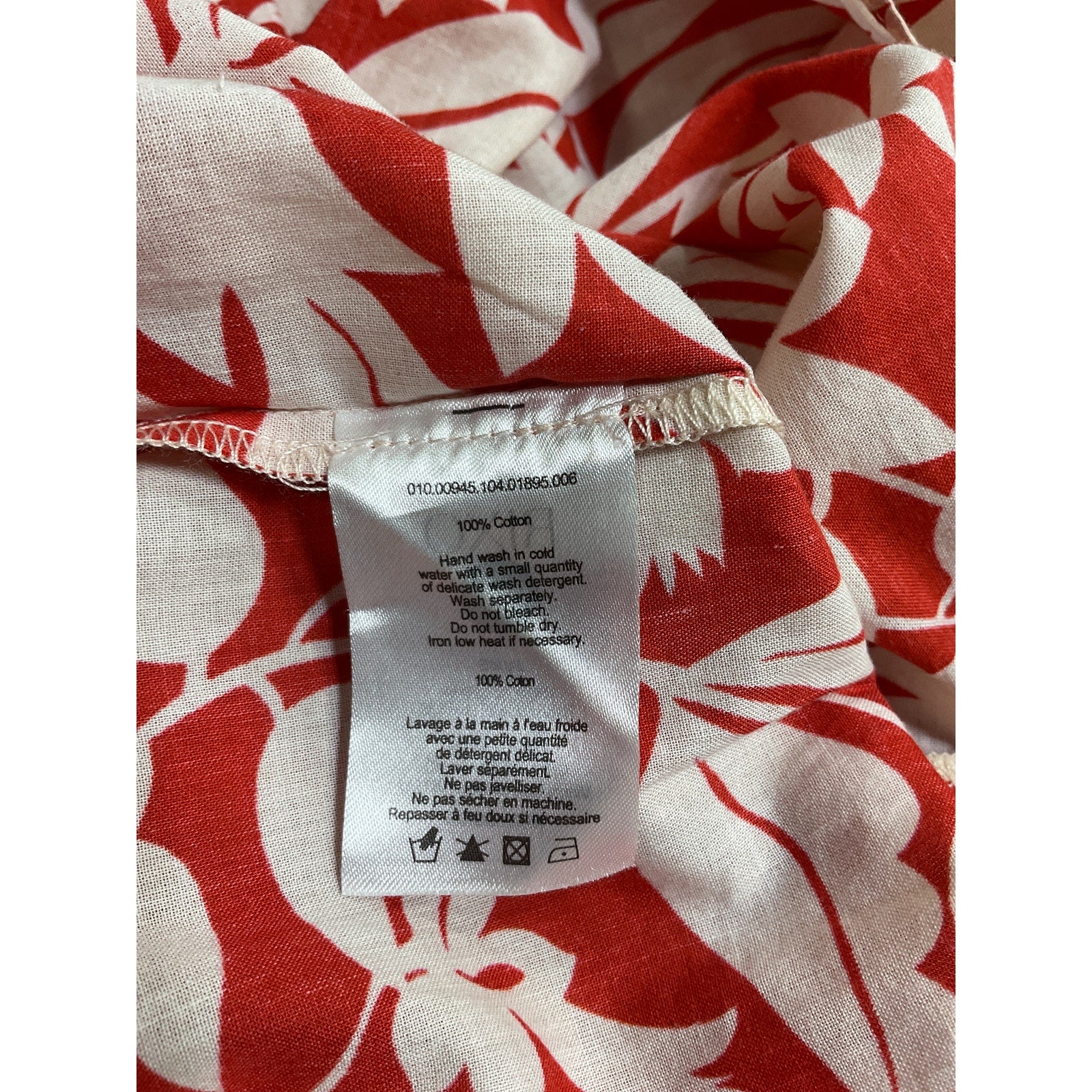 Rixo June Ruffled Red Cotton Floral-Print Cotton-Voile Midi Dress Size 2