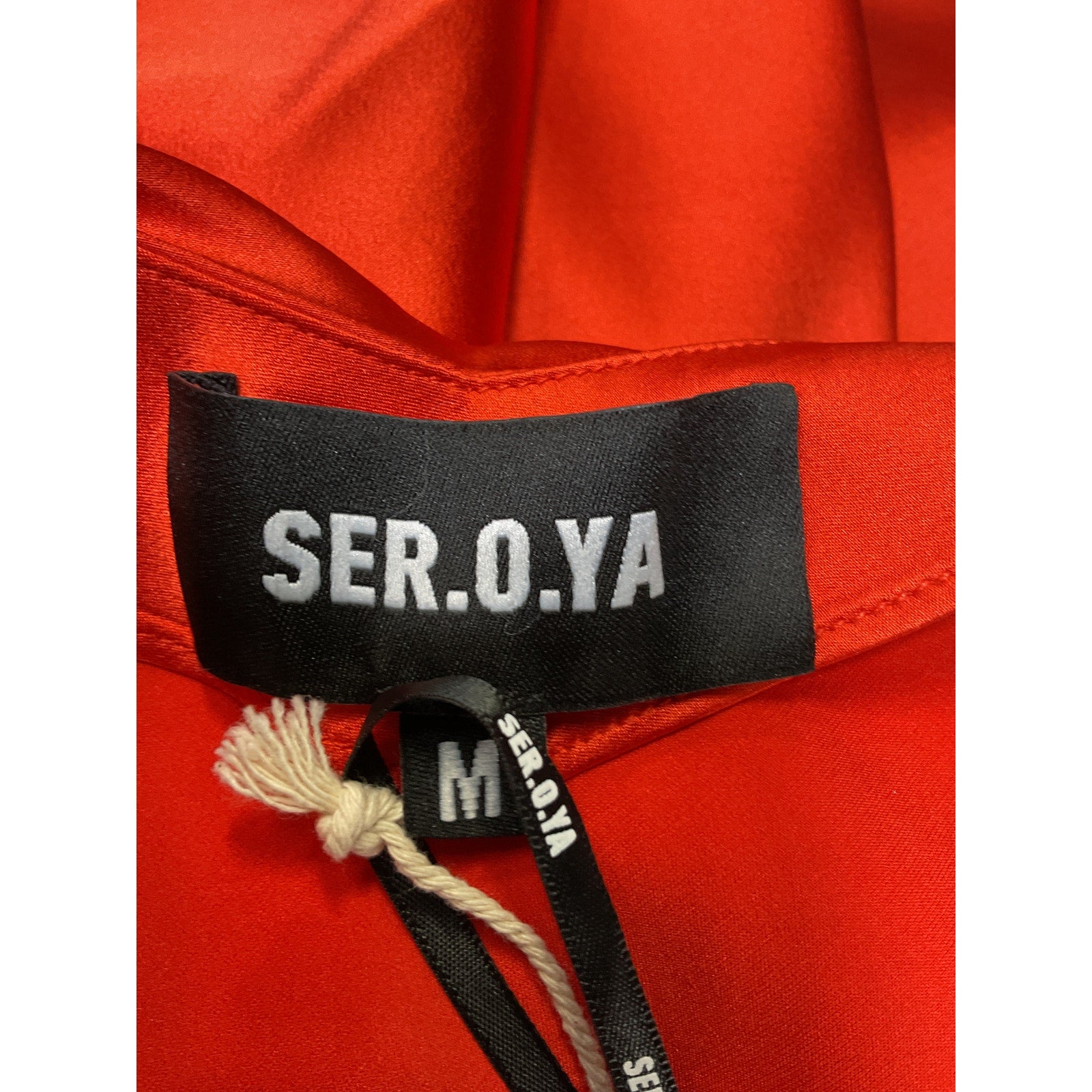 Ser.O.Ya 'Clever' Orange Silk Mini Dress Size M