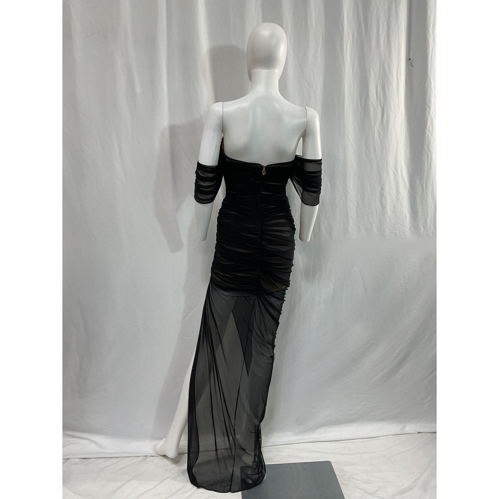 Nookie 'Dita' Black Mesh Gown Size S