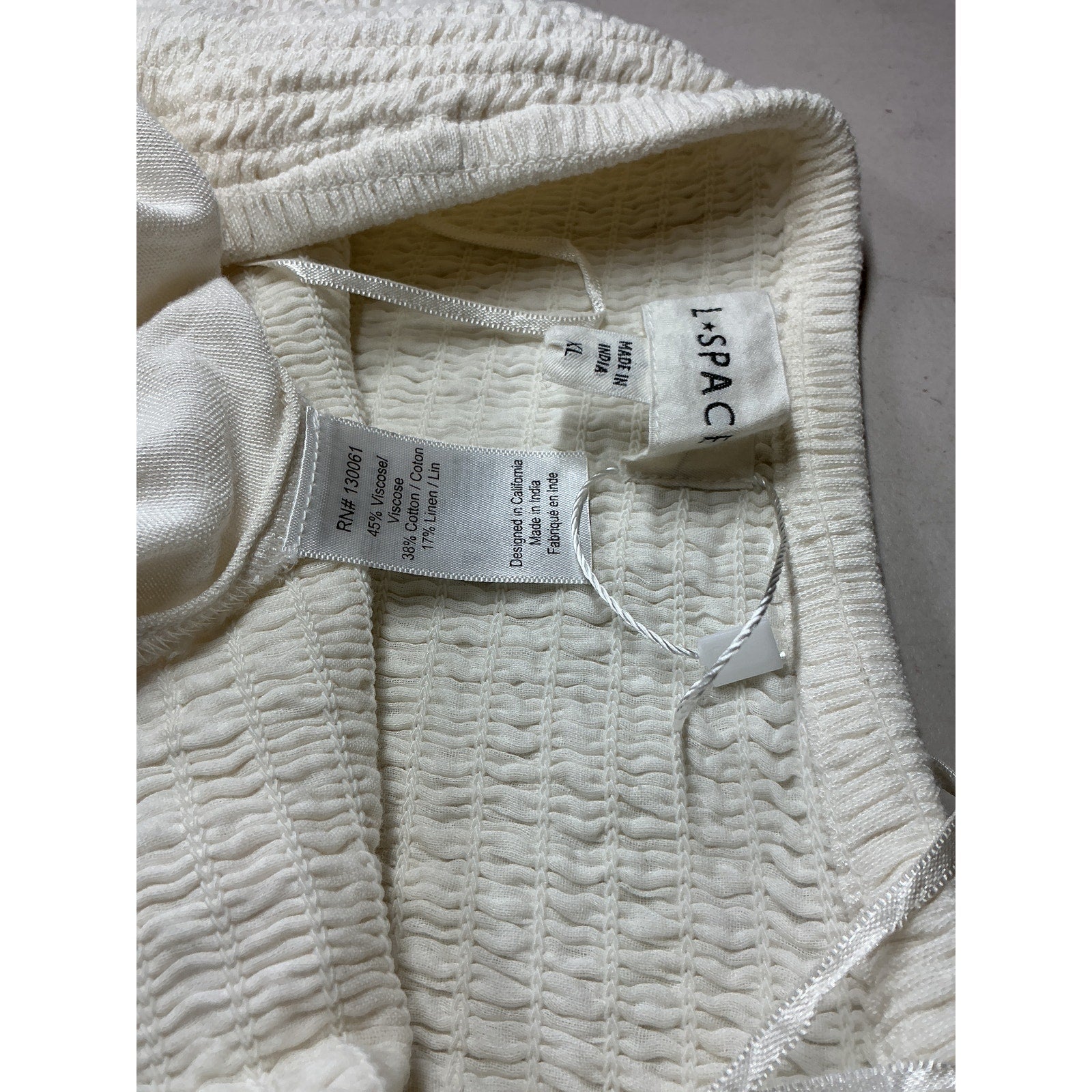 L*Space 'Lila' Cream Viscose Midi Dress Size XL