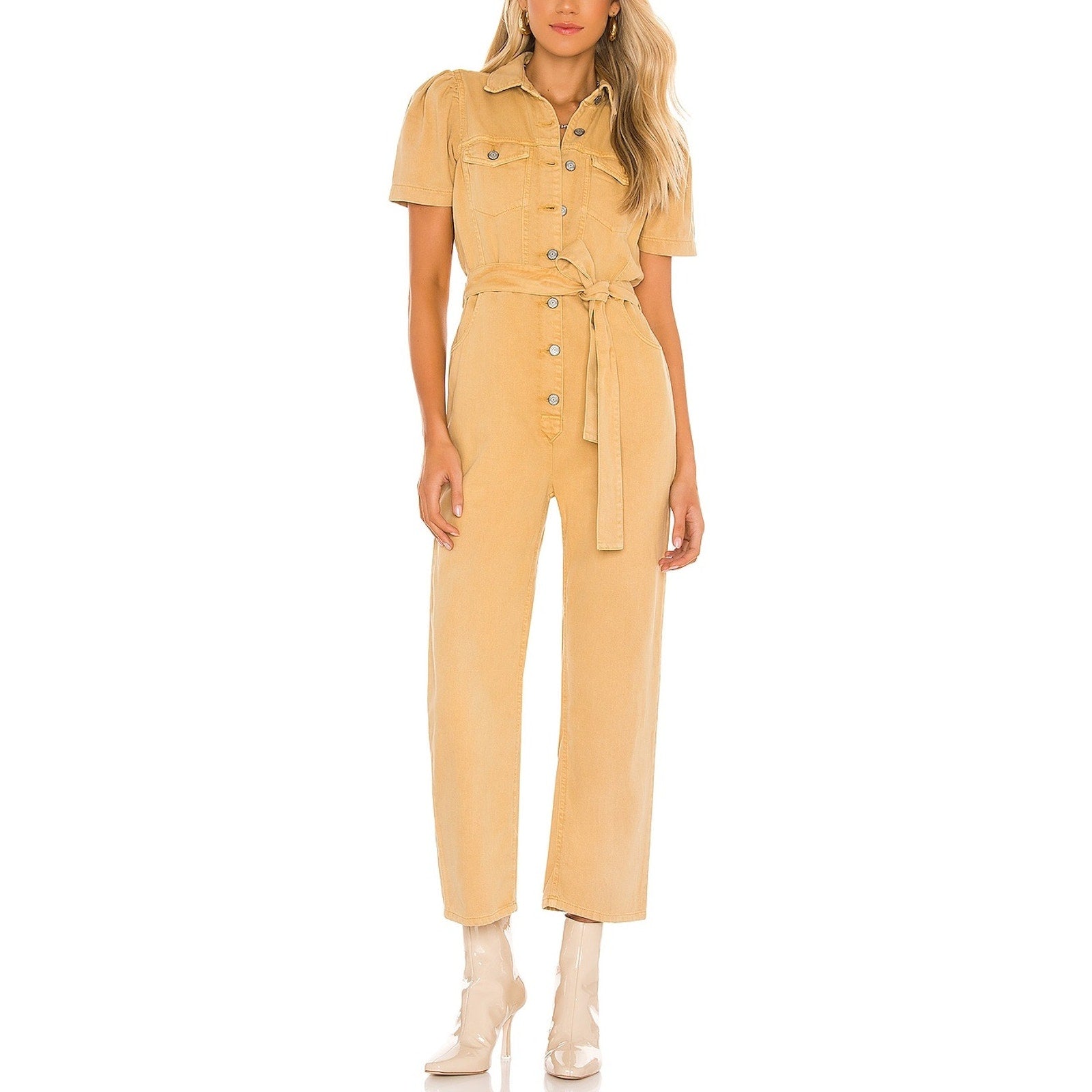 Boyish 'The Vincent' Gold Jumpsuit Size XS