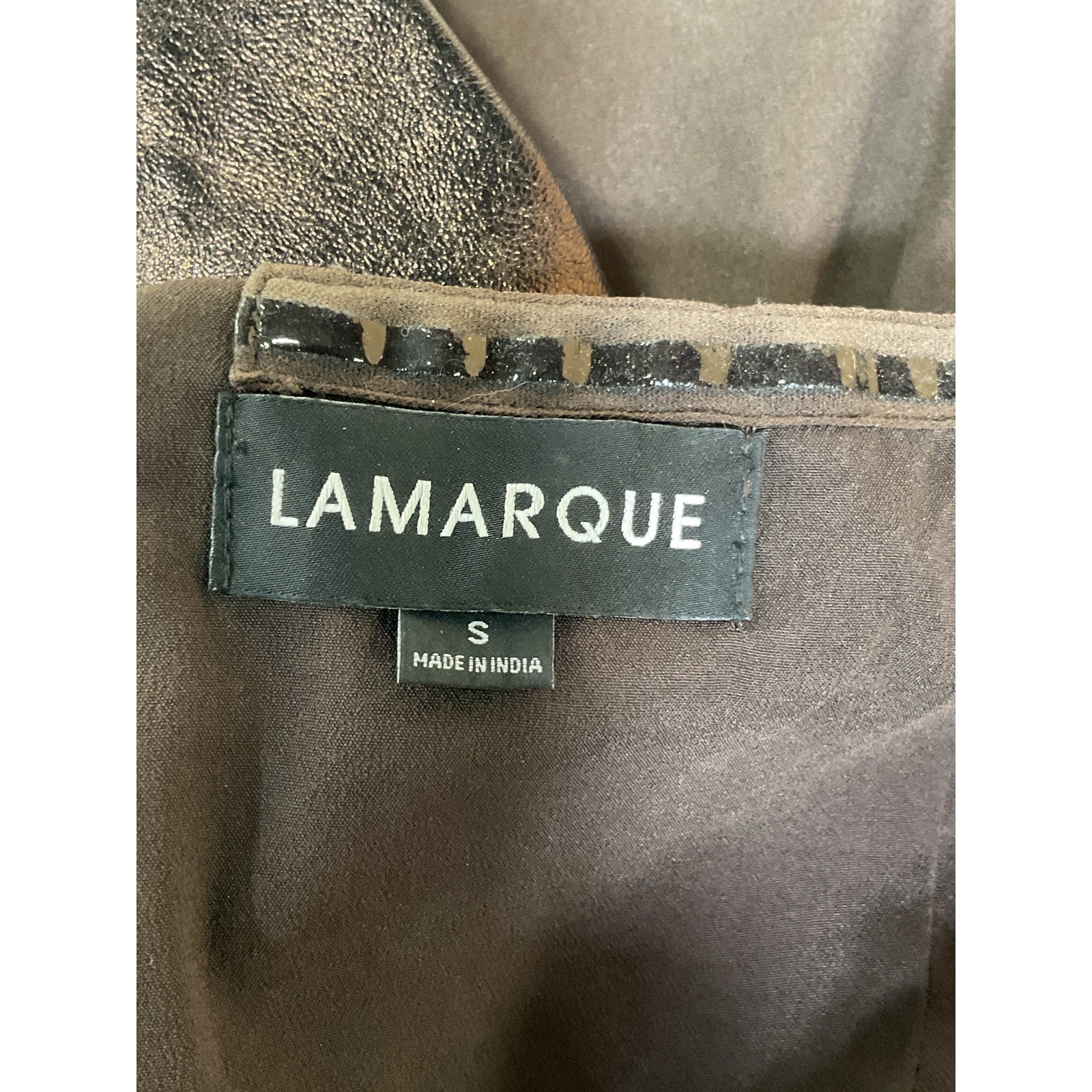 Lamarque 'Karla' Brown Waist Cut Out Mini Dress Size S
