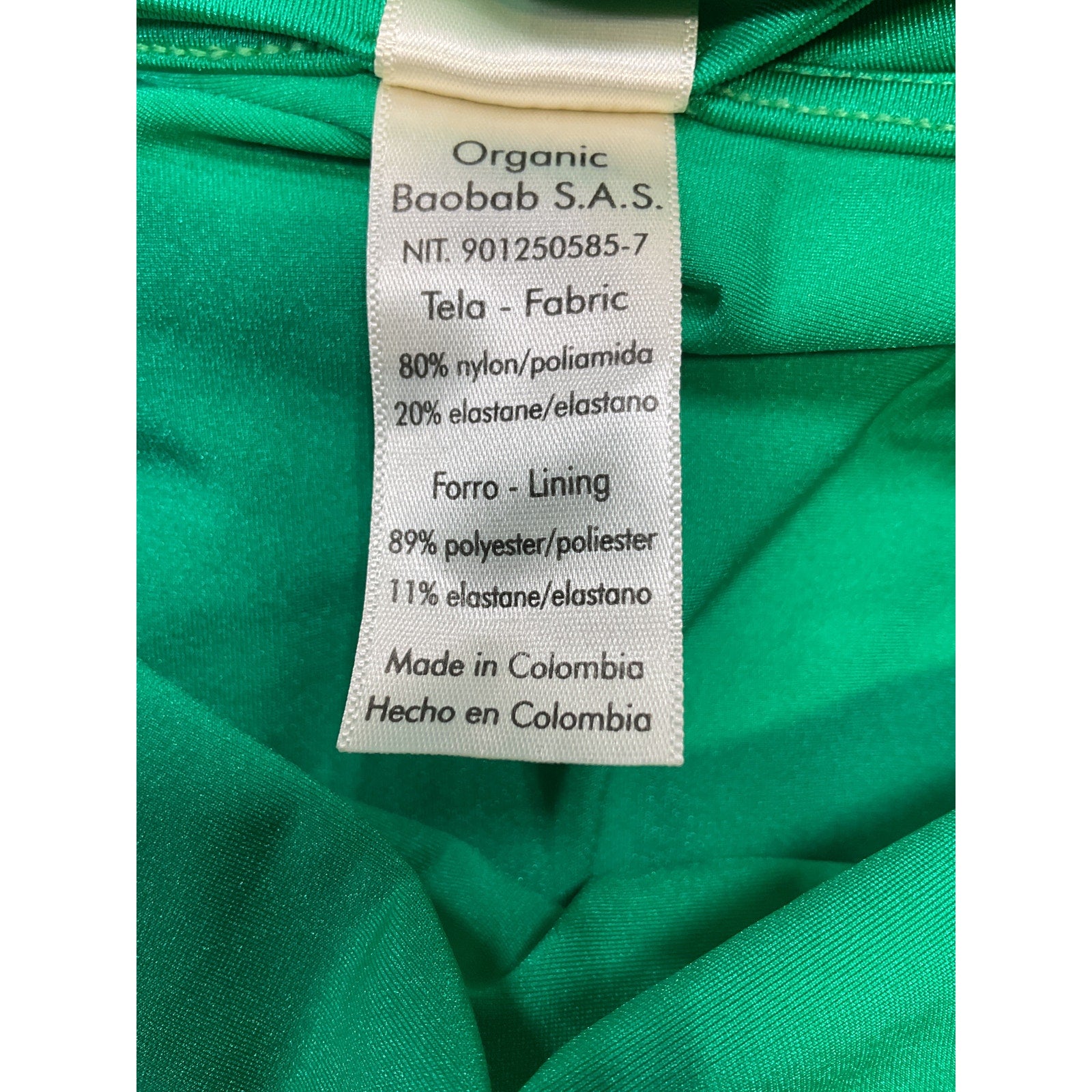 Baobab Maple 'Pareo' Green Nylon Skirt Size XS