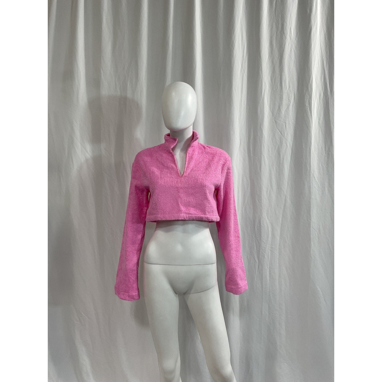 Atoir 'The Nikko' Pink French Terry Crop Sweatshirt Size XS - NWT