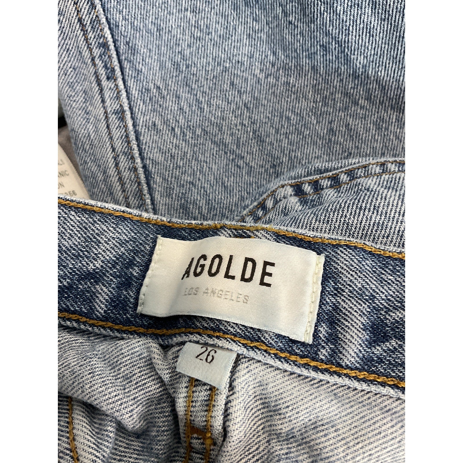 Agolde '90's' Blue Pinch Waist Distressed Denim Jean Size 26