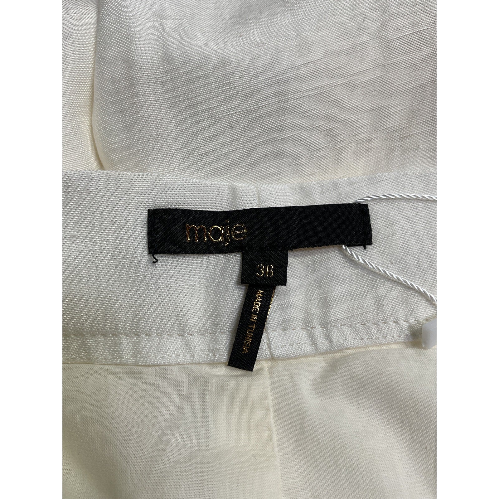 Maje Flowing Cream Viscose Shorts Size 36