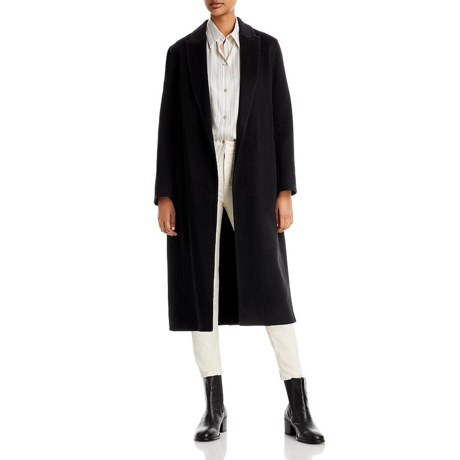 Vince 'Duster' Black Wool Coat Size S