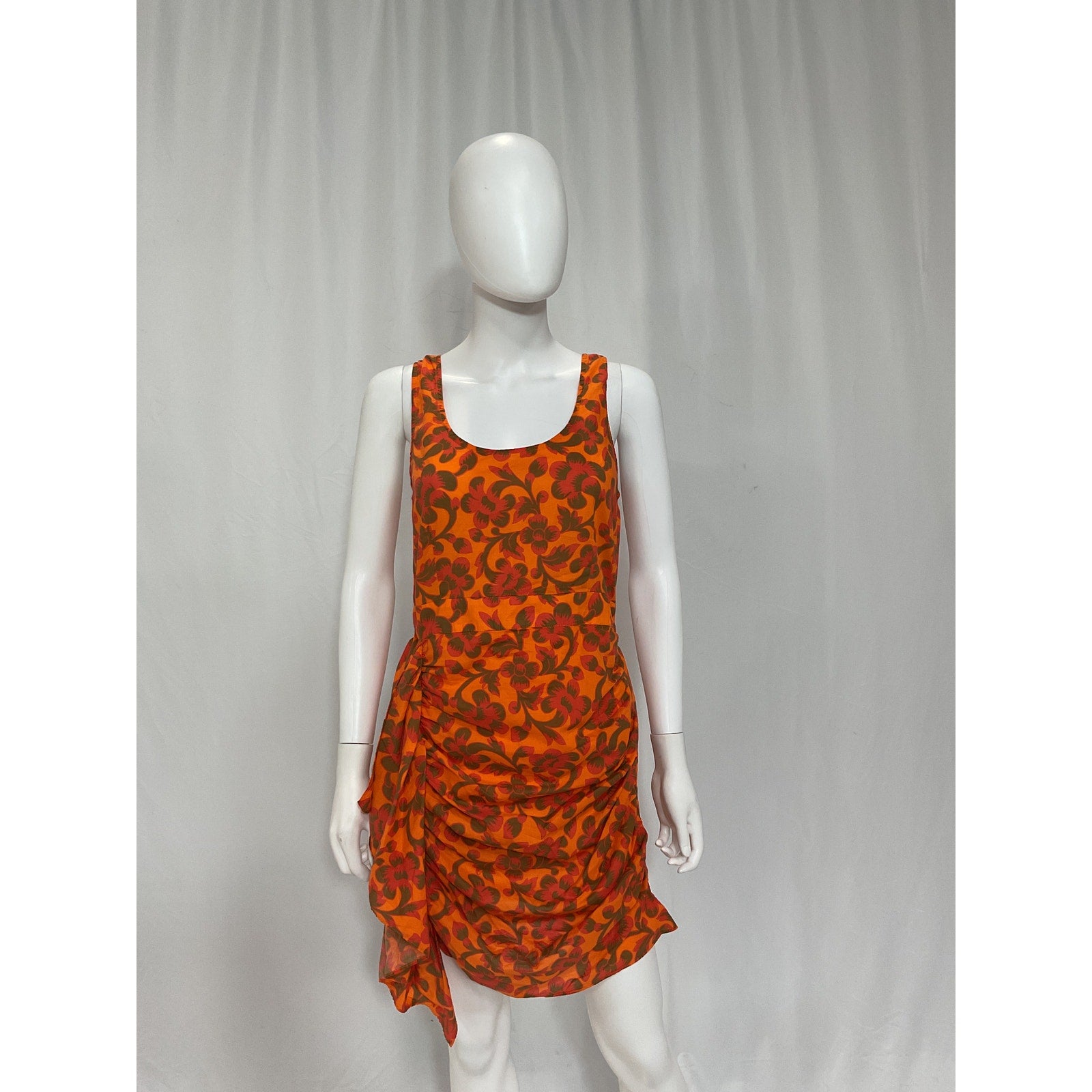 Rhode 'Tilda' Red Poplin Ruffle Dress Size M