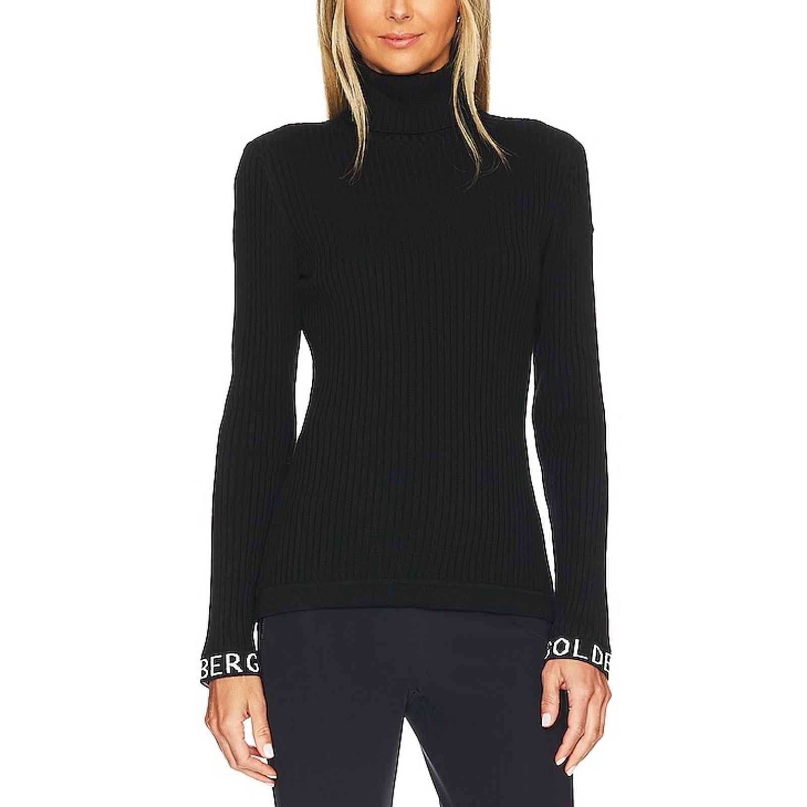 Goldbergh 'Mira' Black Logo Cuffs Sweater Size S