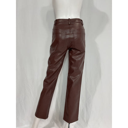 Miaou 'Junior' Brown Faux Leather Pant Size S