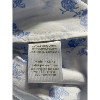 Caroline Constas 'Teagen' White Floral-Print Cotton-Blend Poplin Shorts Size M