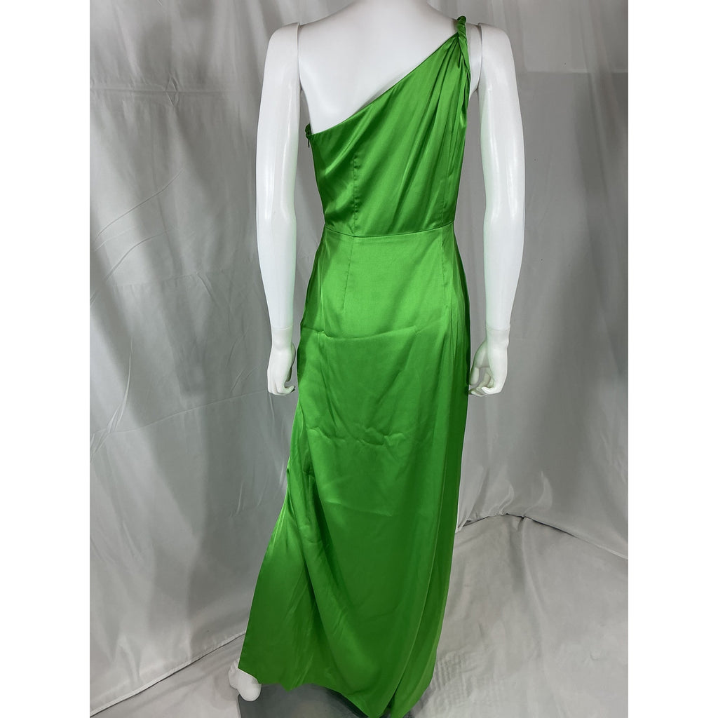 Amur 'Deena' Green Viscose One Shoulder Gown Size 4