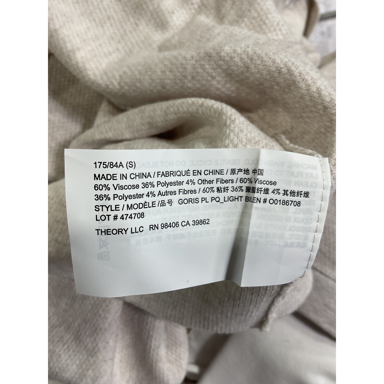Theory 'Goris' White Short Sleeve Polo Shirt Size S